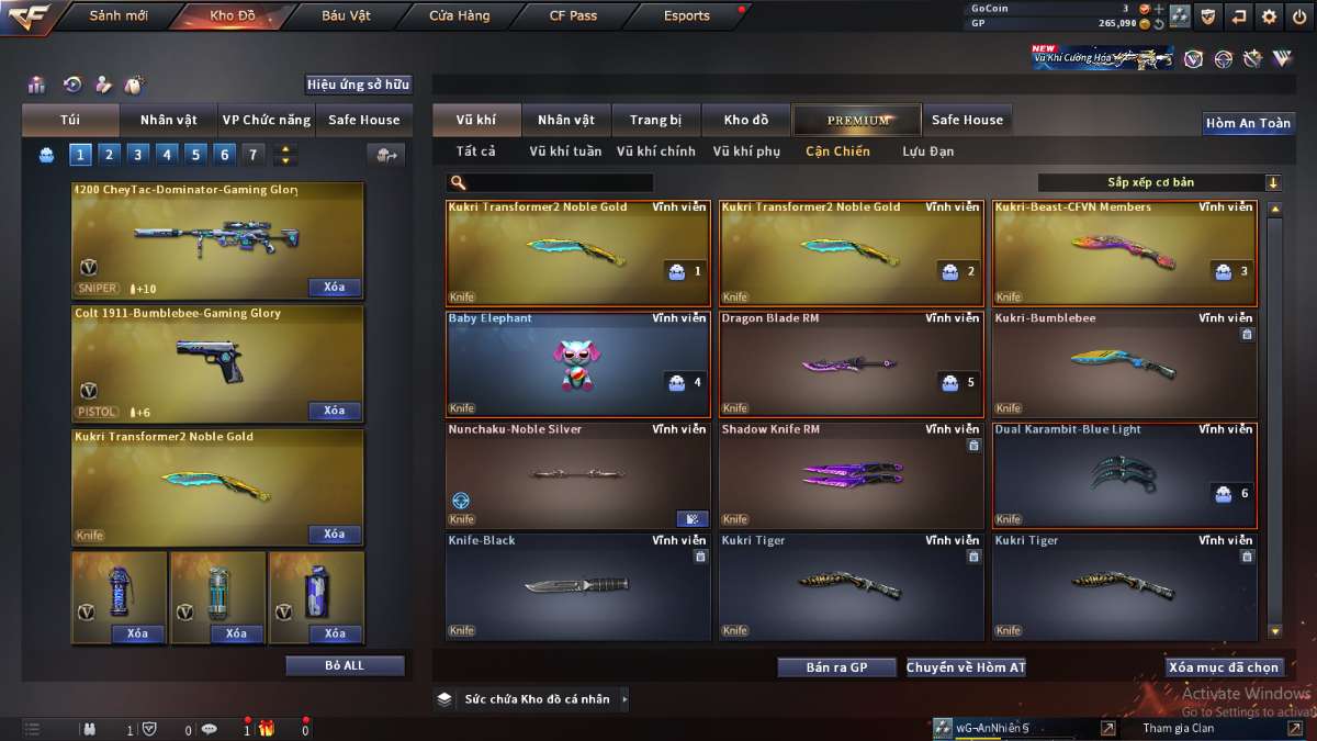 shop acc cf uy tin gia re